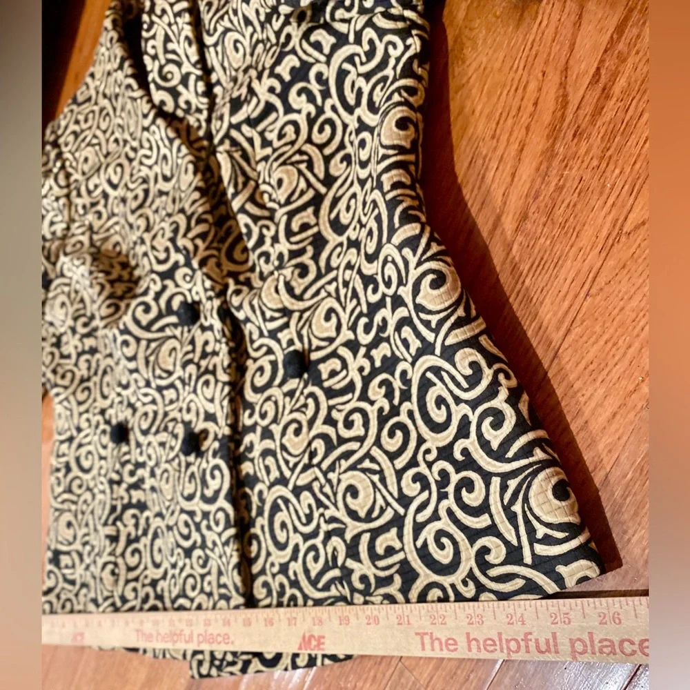 Liz Claiborne Black and Cream Patterned Blazer 20W - Picture 13 of 17
